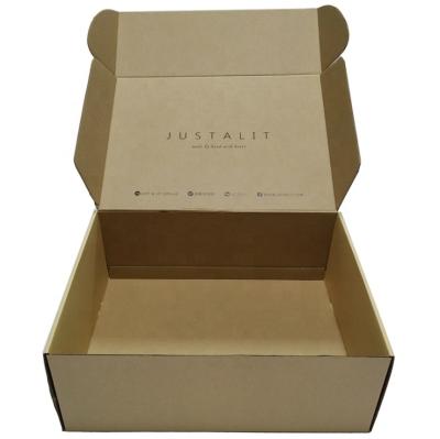 China Eco Friendly Recyclable Promotional Brown Paper Box Corrugated Ecommerce Packaging Customized Box for sale