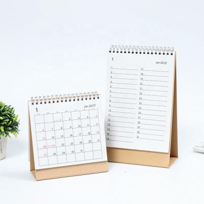 China Factory Wholesale Custom Printing Table Calendar 2022 Hardcover Classic Desk Table Calendar for sale