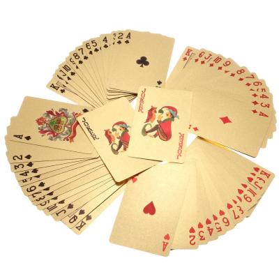 China Custom PVC Plastic Gold Plastic Gift Cards Cards Playing Card Poker Cards for sale