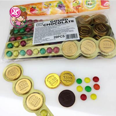 China Halal chocolate candy chocolate bean gold coin chocolate BALL for sale