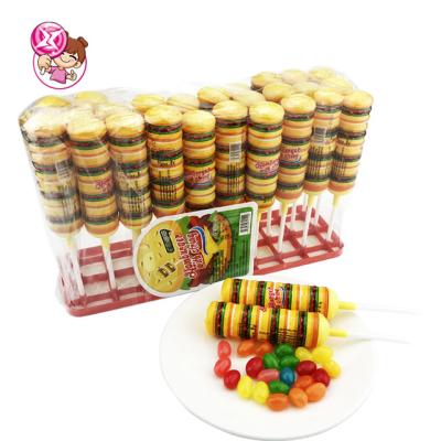 China Natural Mixed Fruit Flavor Colorful Burger Bottled Jelly Beans for sale