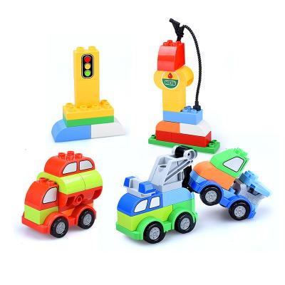 China Shantou Classic Toy 46PCS Eco-friendly Material Eco-friendly Material Assemble Car Building Block Car Diy Brick Toys For Children Compatible With legoing for sale