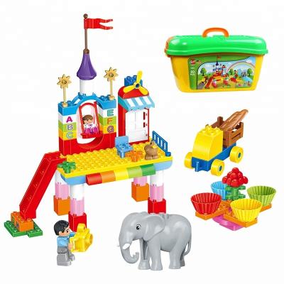 China Toy Building Toy Amusement Park Happy Barrel Plastic Building Blocks Large Toy Imagination Theme Building Block with legoing toys for sale