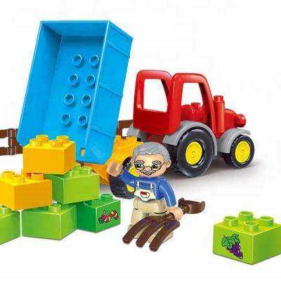 China Happy Farm Toy Building Block Toys For Kids ABS Plastic 32 Pcs Educational Building Toy Construction Toy for sale