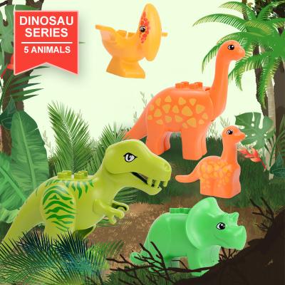 China GOROCK Duplos Toy Bricks Dinosau Series Building Blocks Building Toy Animal Model Figures Building Block 5pcs for Kids Brinquedos legoing gift for sale