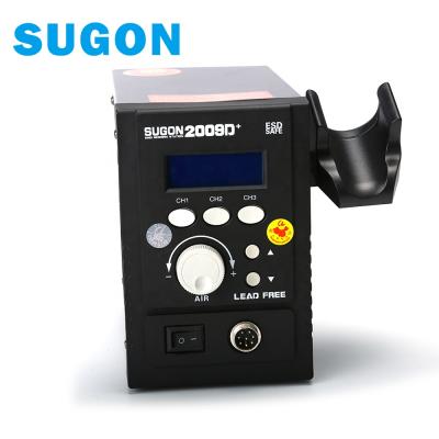 China Airport SUGON 2009D+ High Power Hot Air Hot Air Rewok Station Adjustable Temperature Phone Repair Machine 700W for sale