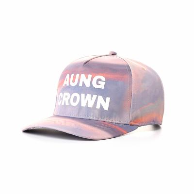 China COMMON Colored Print Full Beach Microfiber 5 Panel Baseball Cap Cycling Hats for sale