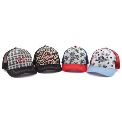 China High Quality Custom Image Embroidery Custom Logo Pattern Baby Trucker Hat Digital Printing Animal Hats for sale