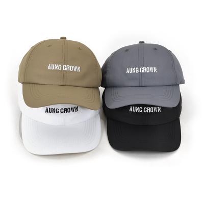 China COMMON gorras custom embroidered running baseball cap quick dry 6 panel polyester outdoor sports dad hats for sale