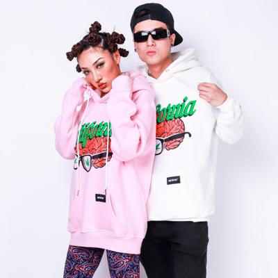 China Women Anti-pilling Winter Printed Cotton 80 20 Polyester Hoodies With Hood for sale