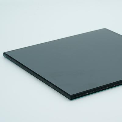 China Black Painted Yard 3mm/4mm/5mm Glass With Vinyl Back GRADE “A” PE FILM/Building Glass for sale