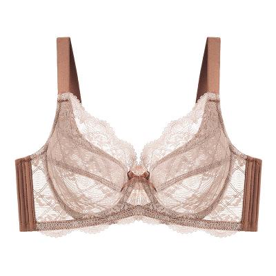 China New Breathable Sexy Memory Steel Ring Underwear Lace Comfortable Breathable Support To Gather Thin Full Cup Bra for sale