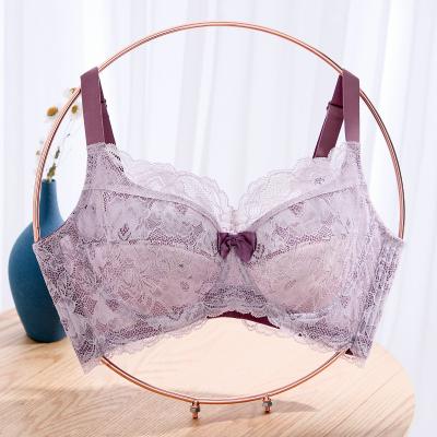 China Women's breathable fashion sexy underwear lace bow-knot wrapped surname strong pump ring comfortable soft steel bra for sale