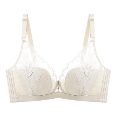 China Breathable sexy lace underwear women gather and close from the side, with steel ring forming, light and comfortable bra for sale