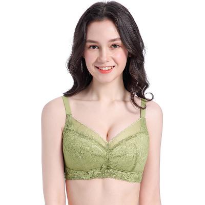 China Comfortable Breathable Full Cup Wireless Underwear Plus Size Lingerie Breathable Thin Breast Big Cup Soft Large Cup Bra for sale