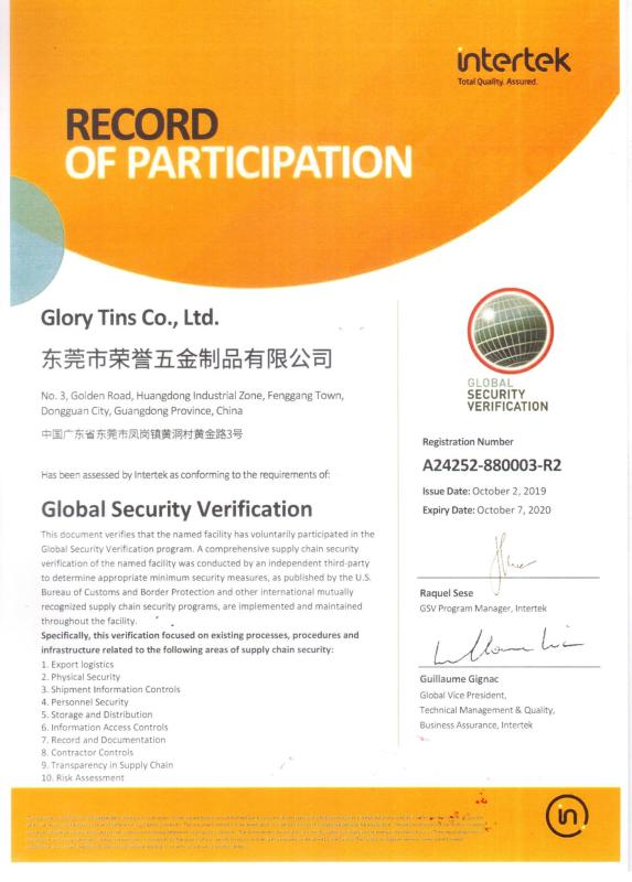 GSV - Glory Tins Co., Ltd.