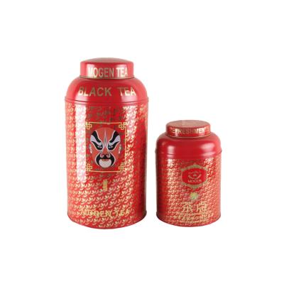 China High Quality Recycled Materials Chinese Metal Packaging Round Tea Canister for sale