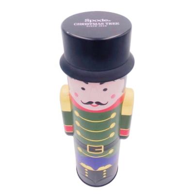 중국 Best Candy Price Christmas Packaging Creative Decoration Recycle Eco-friendly Soldier Shape Tin Box 판매용