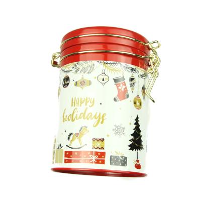 Cina Gift & Craft Small Logo Empty Round Shaped Coffee Custom Gift Tin Can With Lid OEM Packaging in vendita