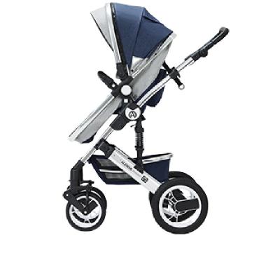 China Carry Baby Pram Color Silver Blue Frame For Travel System Newborn Baby Trolley 3 In 1 for sale