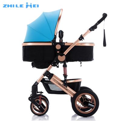 China ZHILEMEI Canvas Wholesale Baby Stroller 3 in 1 Deluxe Baby Carriage for sale