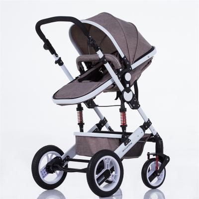 China Purpose Multifunctional Stroller for Baby New Fashion Mom Hot Eco-leather 2 in 1 Luxury Baby Stroller for sale