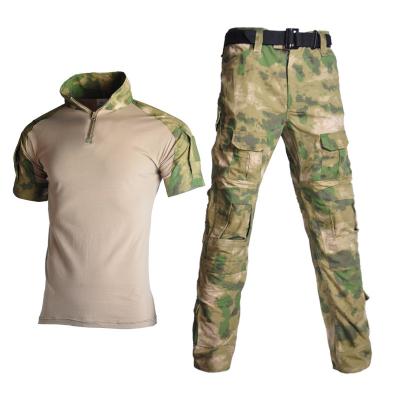 China Wholesale Cheap Anti-wrinkle Shirt and Pants Camouflage Outdoor Hunting Combat Pants Clothing Frog Suit Tactical Uniform for sale