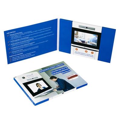 China 7 inch promo video card brochure, direct video mailer video in cards for sale