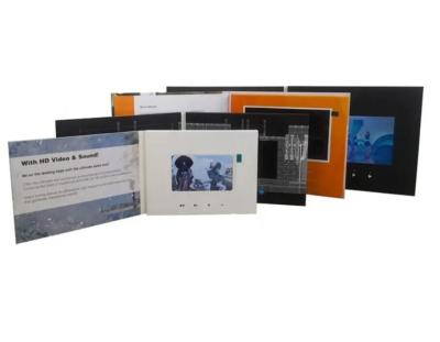 China innovative design custom print lcd video book/7 inch video plus print for pharma marketing for sale