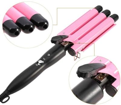 China Ceramic Hair Curling Iron 1 Inch 3 Barrel Hair Crimper Two Speed ​​Temperature Control Ceramic Hair Waving Styling Tools for sale