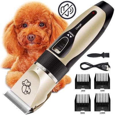 China Cordless Stocked Clippers Pet Dog Clippers Pet Grooming Kit Low Noise Dog Cats Hair Clippers for sale