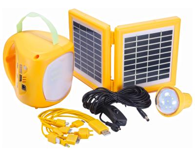 China Single Plastic Power 1.7W/9V*2 Pieces Home Solar Lantern Hand Lamp Shell 6V 4.5Ah Lead Acid Battery Solar Panel Folded for sale