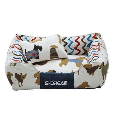 China 2022 New Design Custom Universal Creativity Four Seasons Designers Washable Dog Beds Mechanical Wash for sale