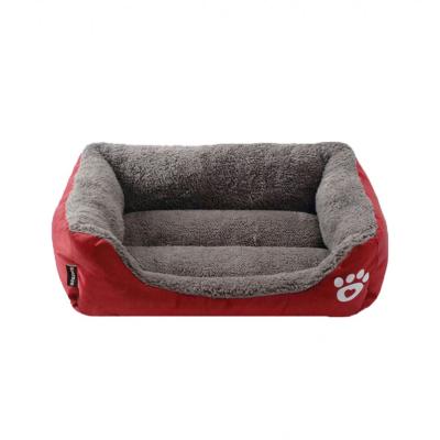 China Sustainable Wholesale Custom Soft Logo Removable Cover Pillow Washable Dog Bed For Dogs for sale