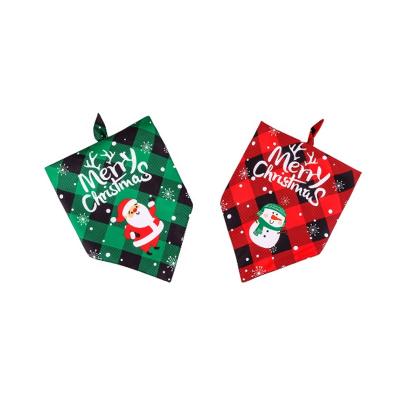 China Custom Christmas Dog Bandanas With Logo Viable Wholesale Logo For Pets for sale