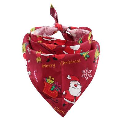 China Sustainable High Quality Private Label Cotton Christmas Dog Bandanas For Pets for sale