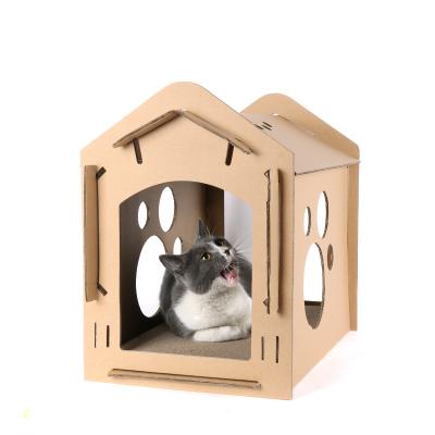 China Hot Sale Stocked DIY Large Cat Scratcher House From Manufacturers for sale