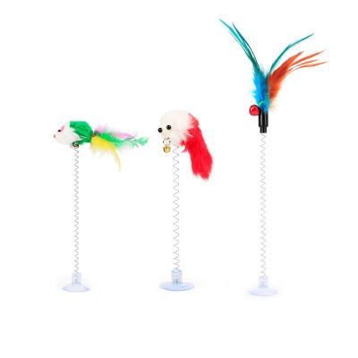 China Viable Wholesale Rocker Spring Interact Sucker Pet Cat Toys For Cats for sale