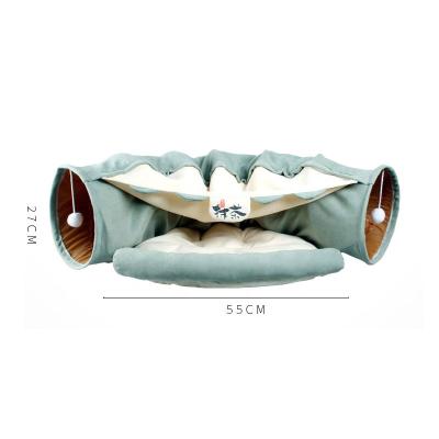 China Viable New Design Interactive Toy Cat Tunnel Bed Pet With Cushions for sale