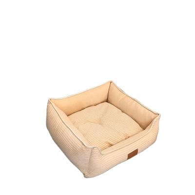 China Comfortable Calming High Quality Large Pet Stocked Plush Cat Bed Sofa for sale