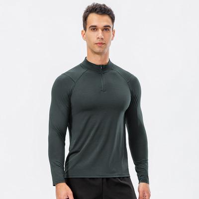 China Breathable Men's Fitness Sleeves Long Sporty T Shirt Bodybuilding Skin Tight Drying Tops Sports Running Shirts for sale