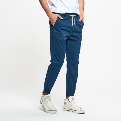 China Anti-pilling SABIN factory ready to ship high quality summer waist custom made elastic cord outdoor woven men's stretch jogger pants for sale