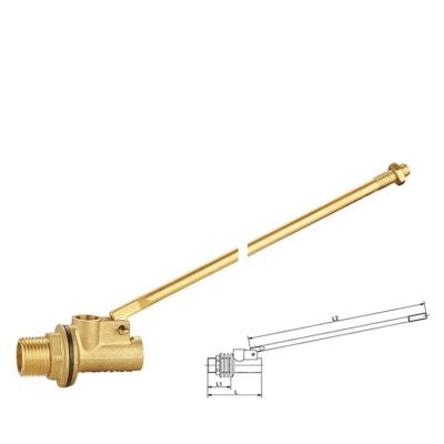 China Flush Tank Brass Float Valve With Plastic Ball For Toilet Water Tank for sale