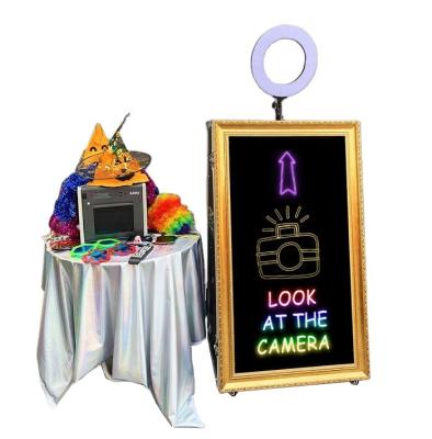 China Social Sharing Smart Touch Screen Photo Booth For Sale 55 Inch Magic Mirror Photo Booth For Christmas Event for sale