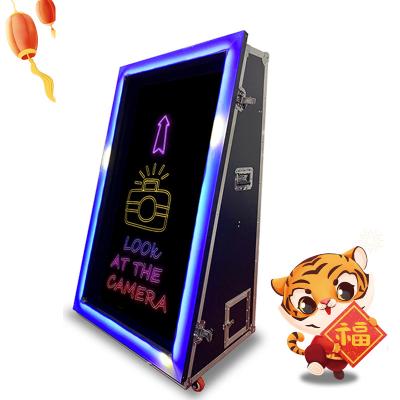 China 65 Inch Selfie Photo Booth Social Sharing Photo Booth Kiosk With Printer Classic Wedding Mirror Photo Booth I 360 Selfie Photo Booth Photobooth Ready To Go for sale