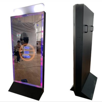 China Photobooth 2022 Affordable Newcomer Metal Shell Mirror Photo Booth Touch Screen LED Shell Tower Photo Booth Weddings Party Events for sale