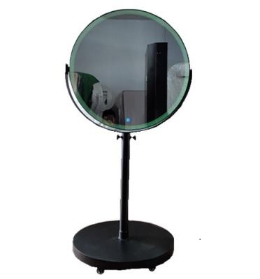 China Lowest Price 360 ​​Circle Photo Booth Birthday Party Wedding With Black Metal Shell Portable 360 ​​Camera Photo Booth Touch Mirror Booth With Printer for sale