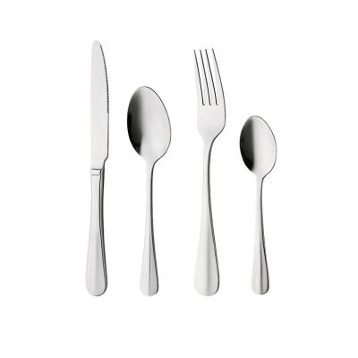 China Sustainable Hot Selling Concise Style Flatware Set Stainless Steel Table Spoon Forks Knife Set Cutlery for sale