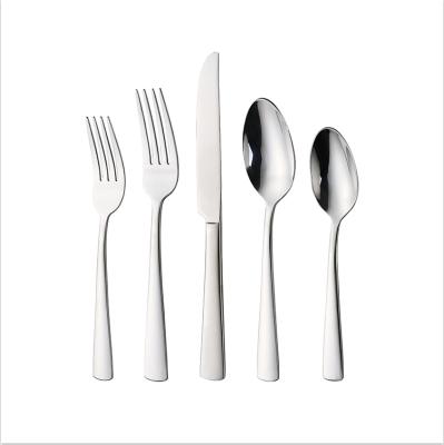 China Sustainable Restaurant Cutlery Set Stainless Steel Knife Fork Spoon Set Silverware Hotel for sale