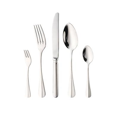 China Sustainable 18/10 Stainless Cutlery Set Solid Silver Steel Cutlery Kit for sale